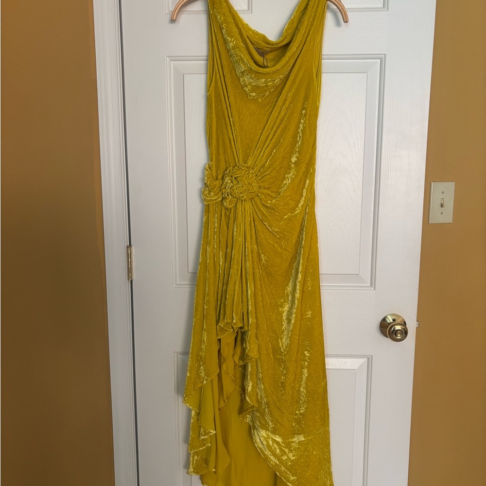MONSE Asymmetrical Yellow Dress